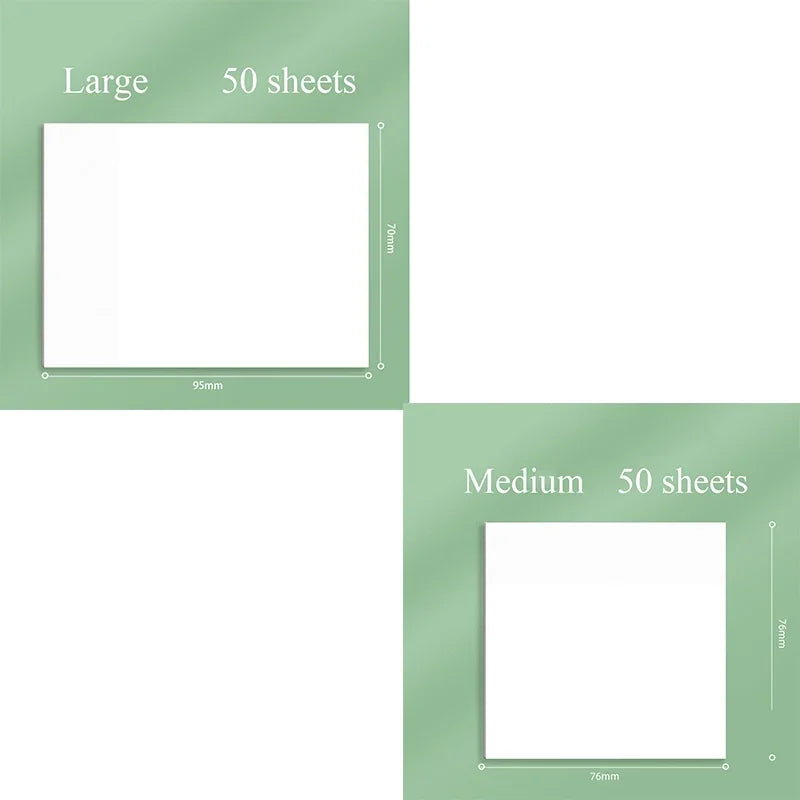 50sheets Transparent Posted it Sticky Note Pads Notepads Posits Papeleria Journal School Stationery office Supplies
