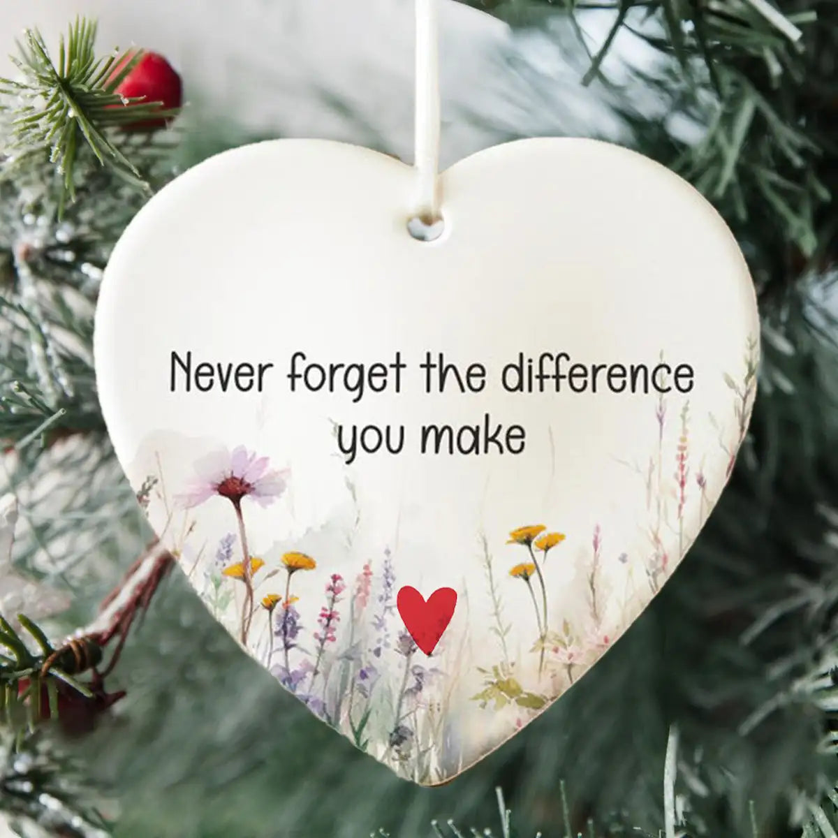 Heart-Shaped Friendship Acrylic Ornament
