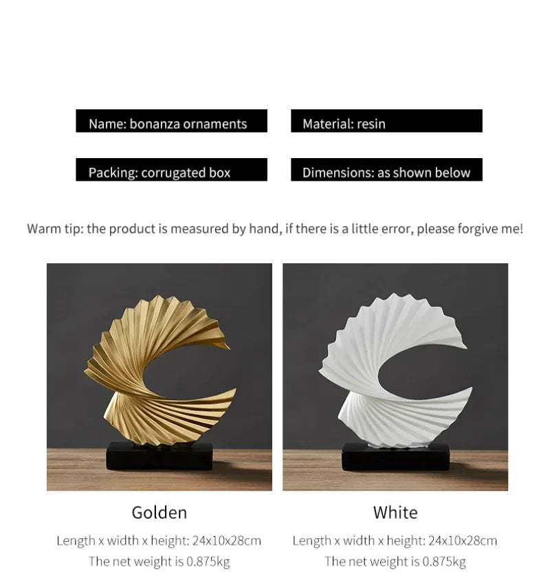 Modern Abstract Resin Sculpture Home Décor