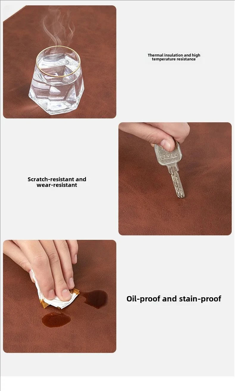 Waterproof PU Leather Desk Mat & Mouse Pad