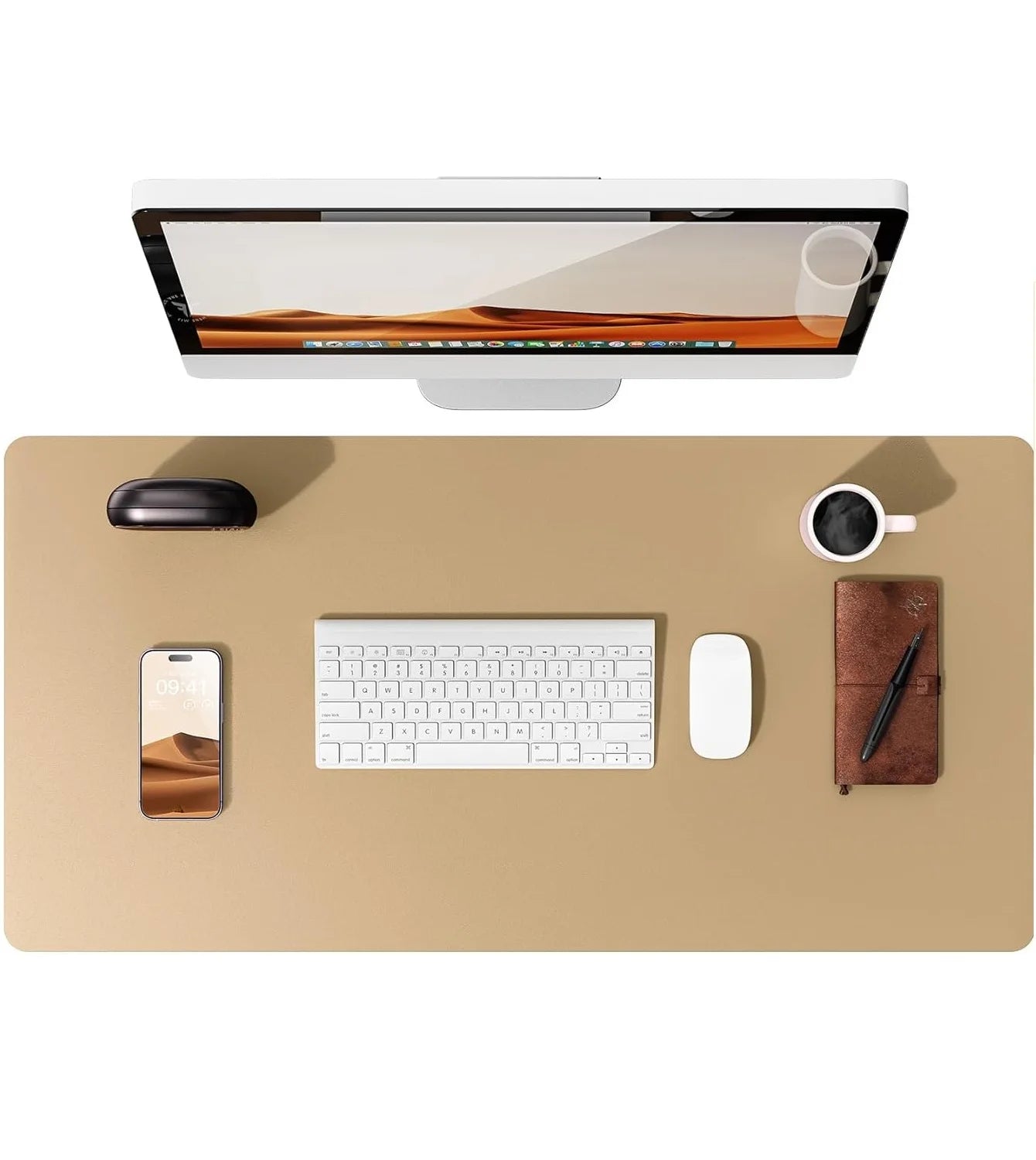 Large PU Leather Desk Pad Protector