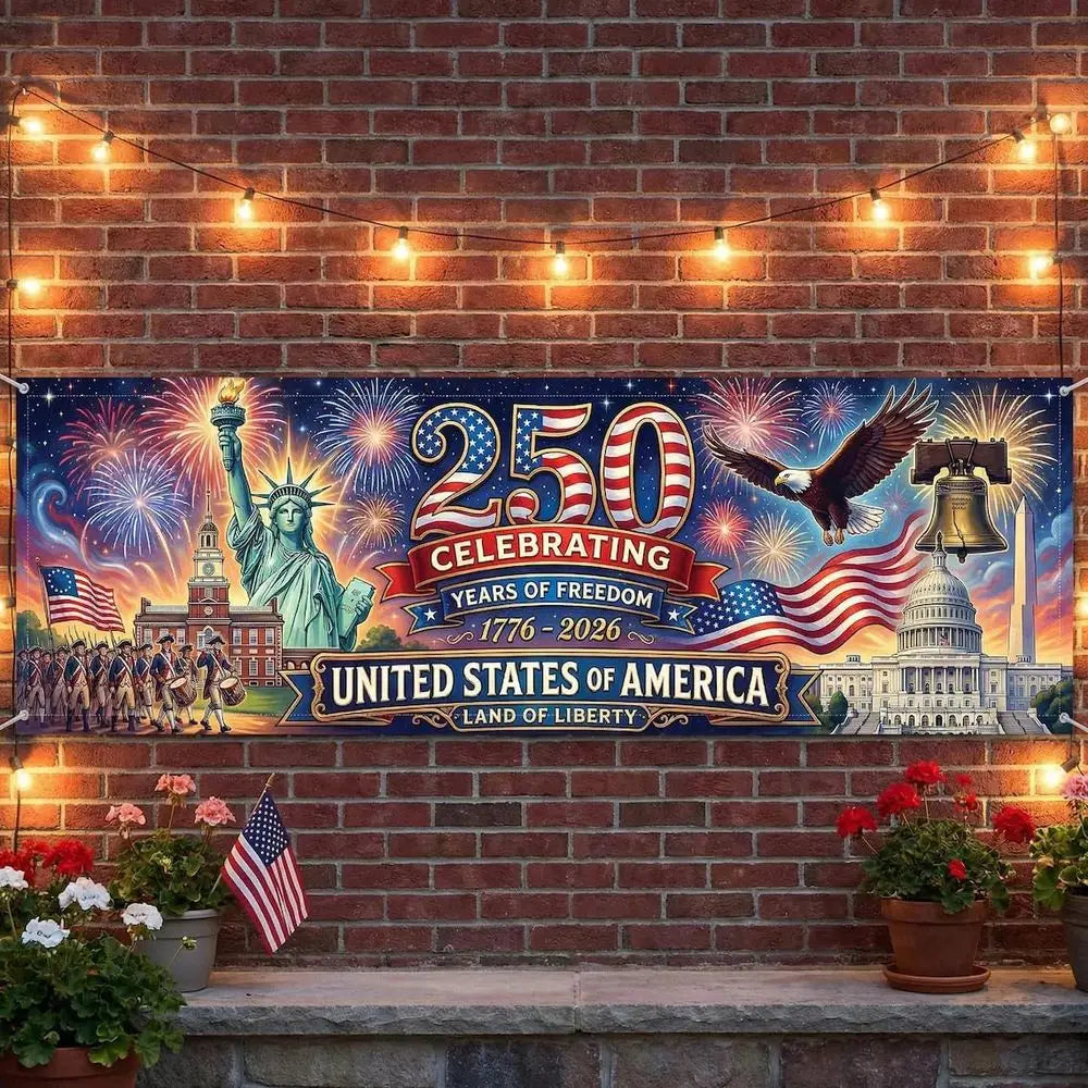 250th Anniversary USA 4th of July Patriotic Flag