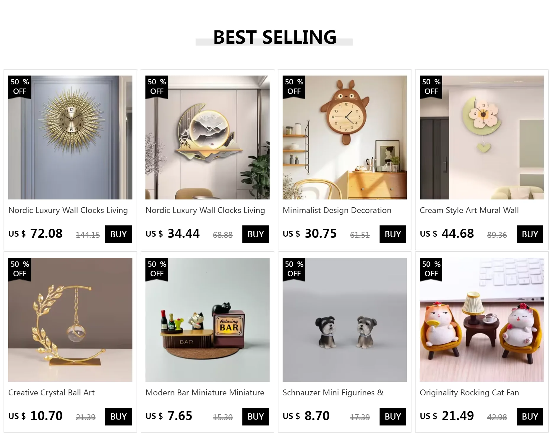 Retro Wooden Wall Clock Decor