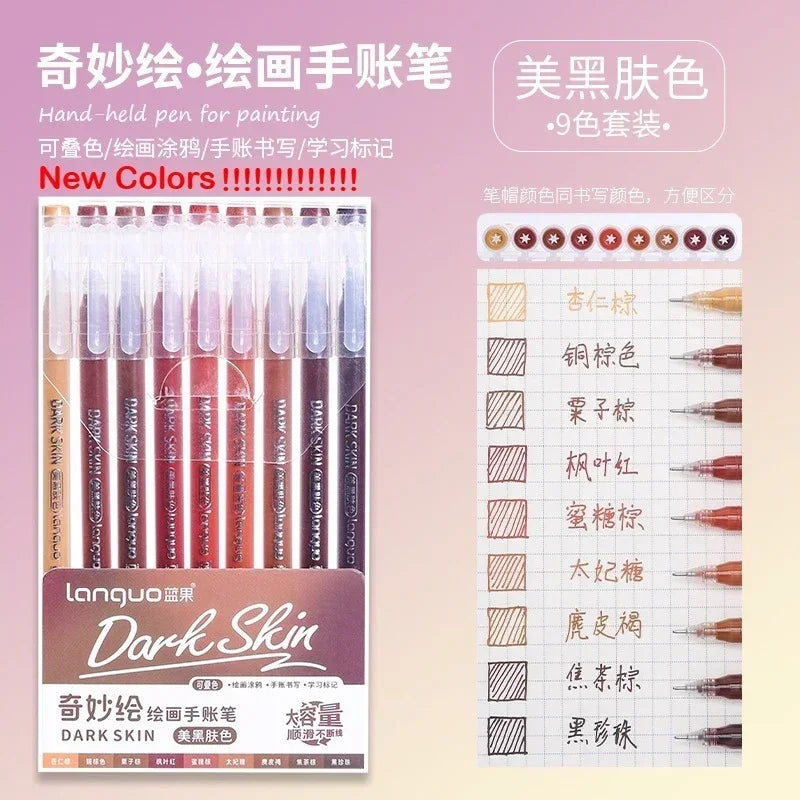 198/6 PCS Morandi Gel Pen Set