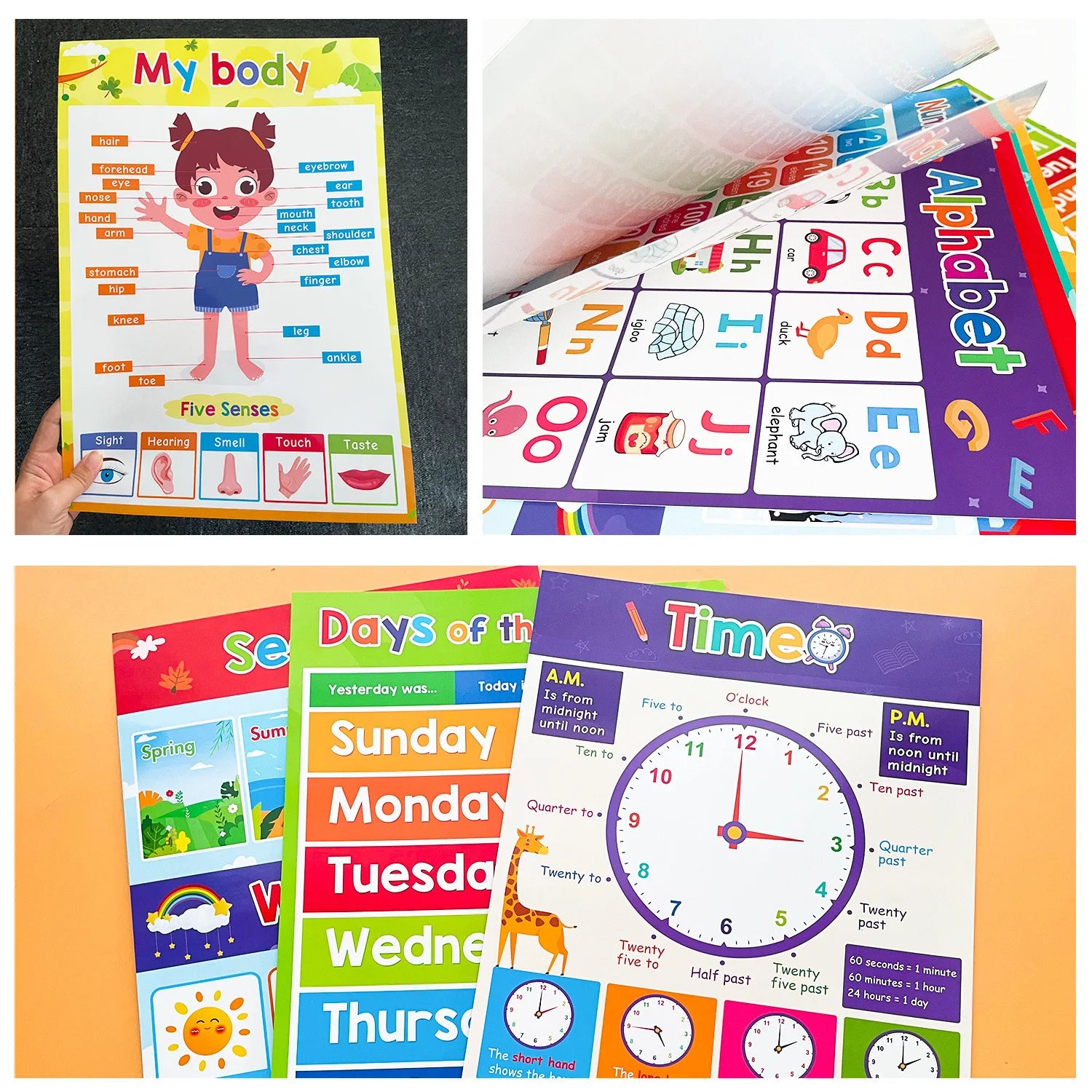 Preschool English Learning Posters