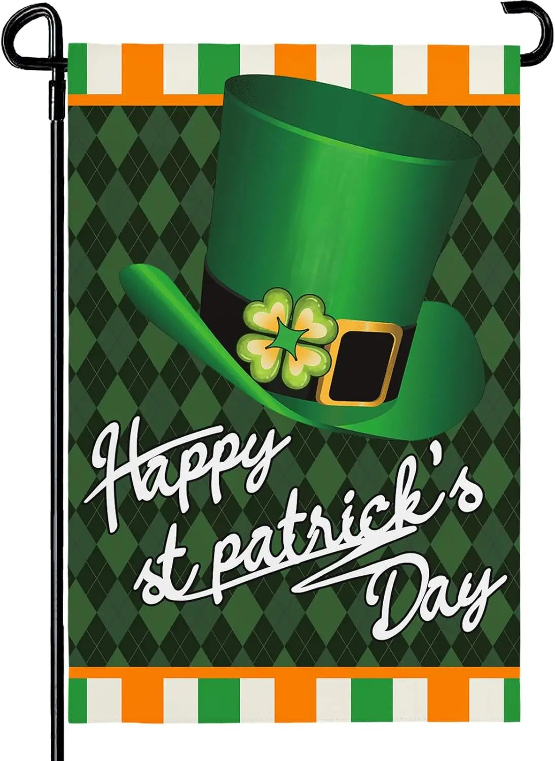 St. Patrick's Day Shamrock Garden Flag