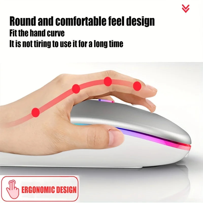 Dual-Mode Wireless RGB Mouse – Bluetooth & 2.4GHz