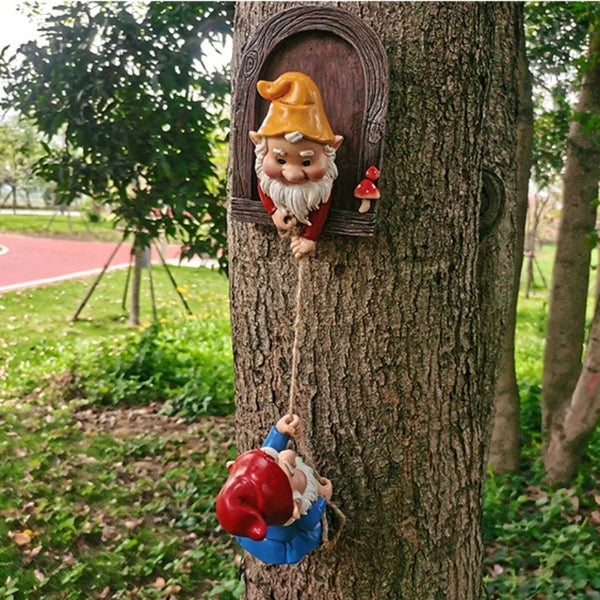 Climbing Garden Gnome Statue