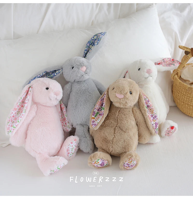Cartoon Floral Bunny Plush Toy