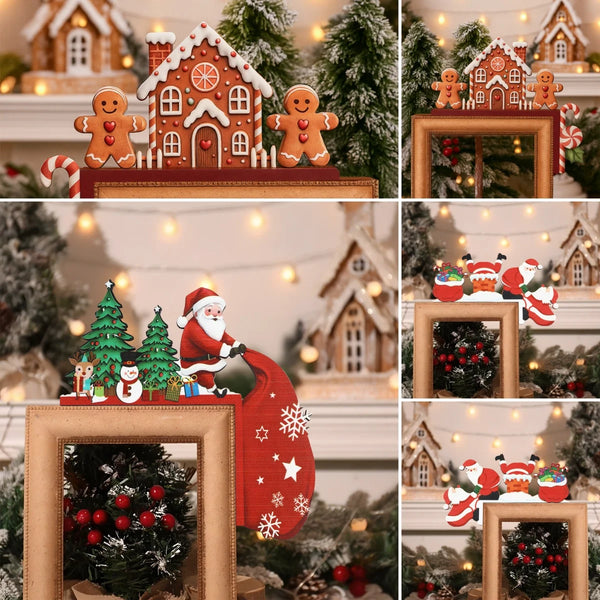 Merry Christmas Wooden Door Frame Ornament