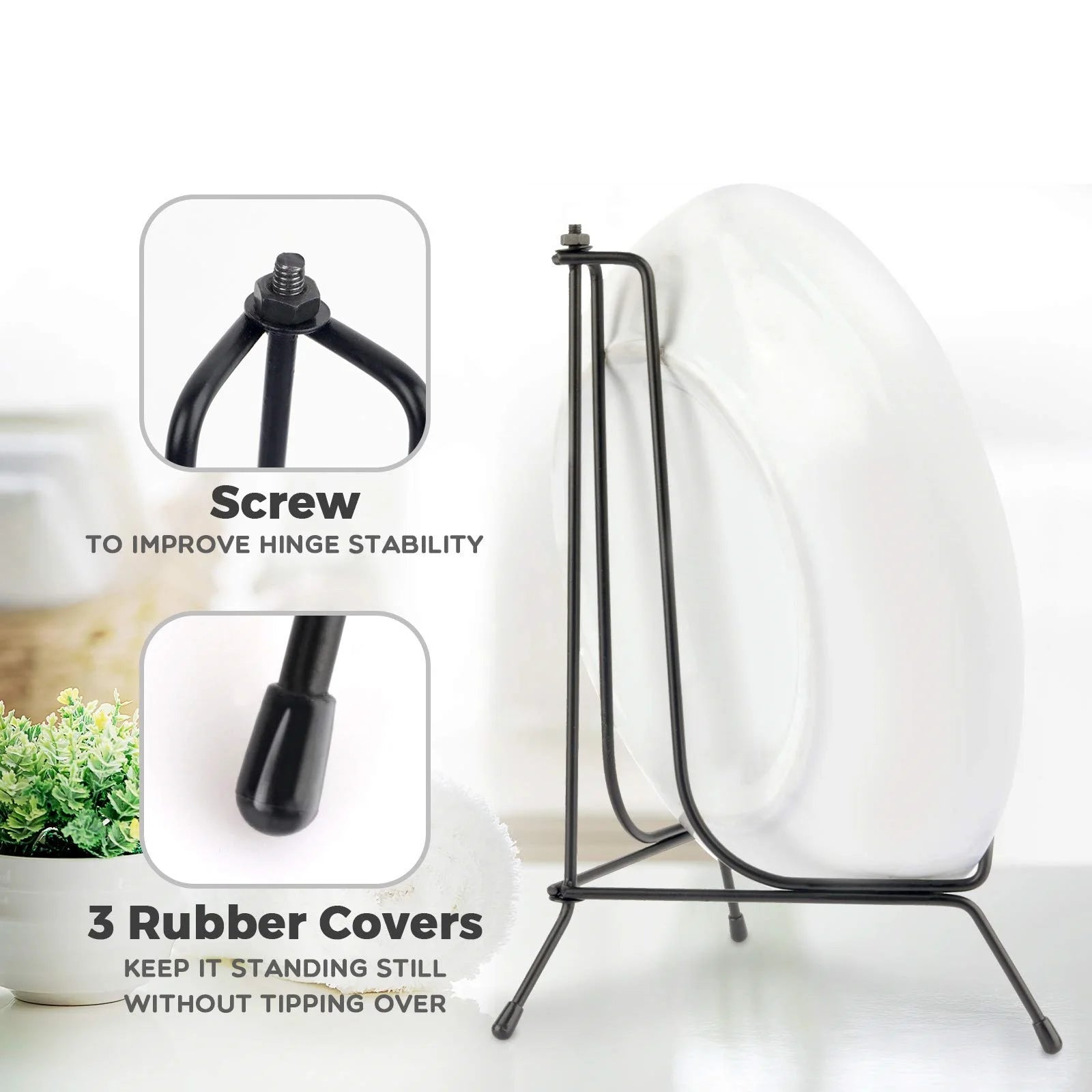 2PCS Black Metal Display Easel Stand