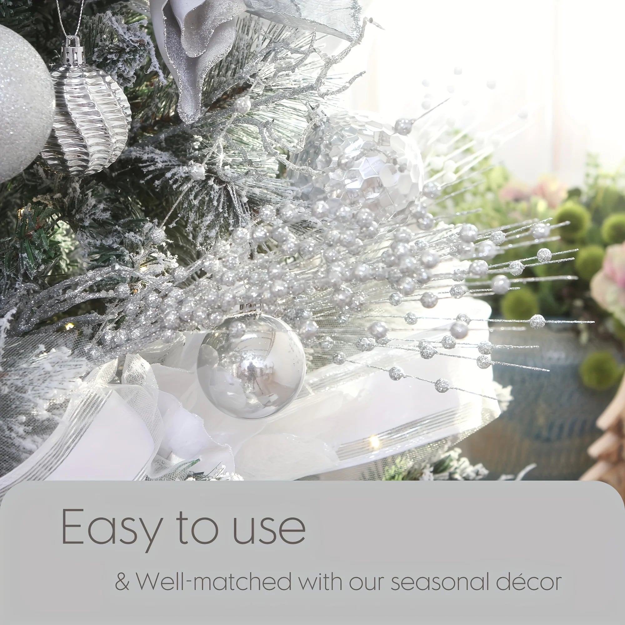 Gold Sequin Berry Christmas Decorations