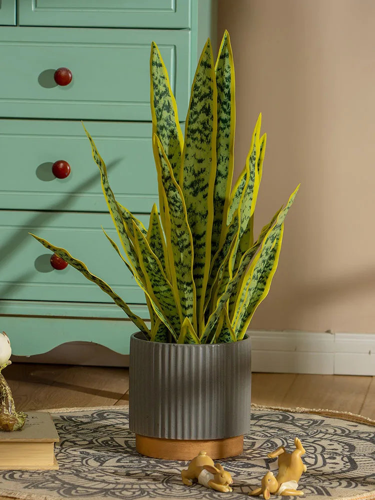 35" Artificial Tropical Snake Plant