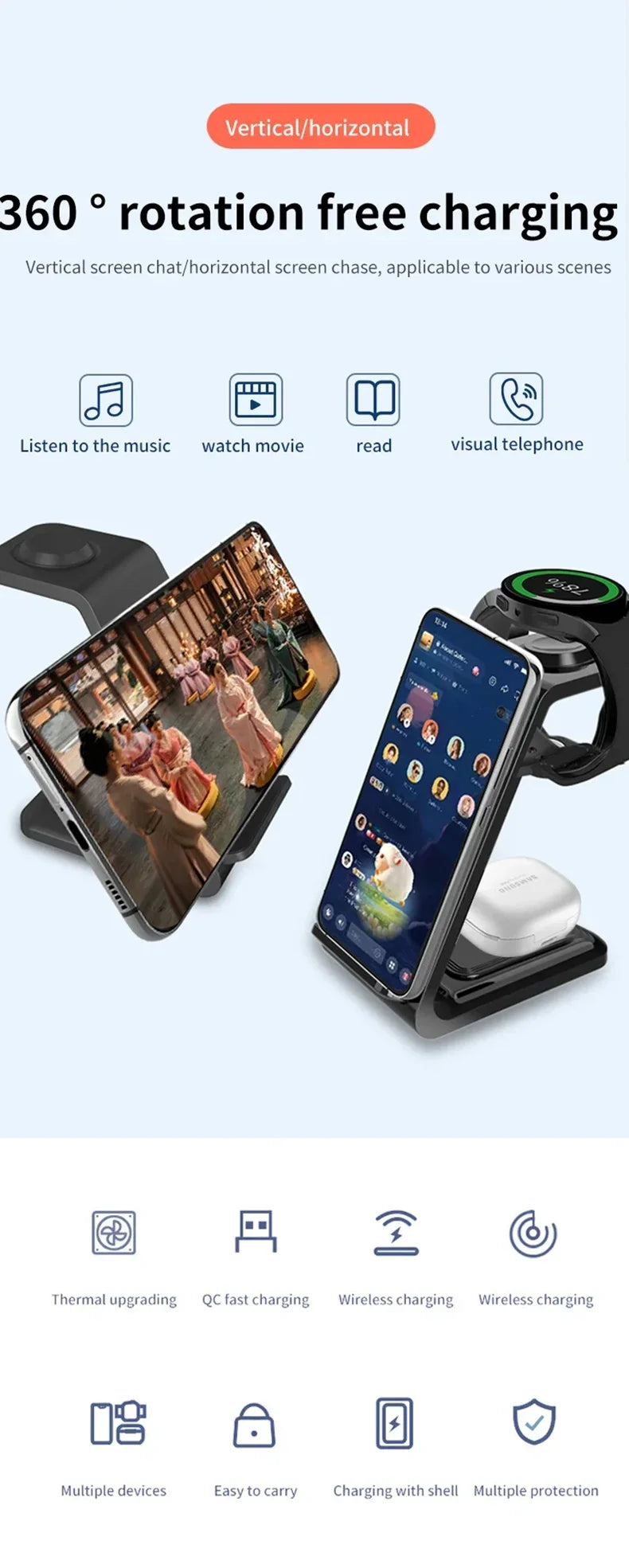 3-in-1 Samsung Wireless Charging Stand:
