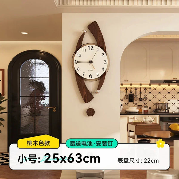 Retro Wooden Wall Clock Decor