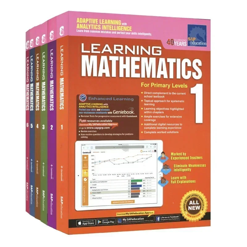 Learn Math Books Grades 1-6