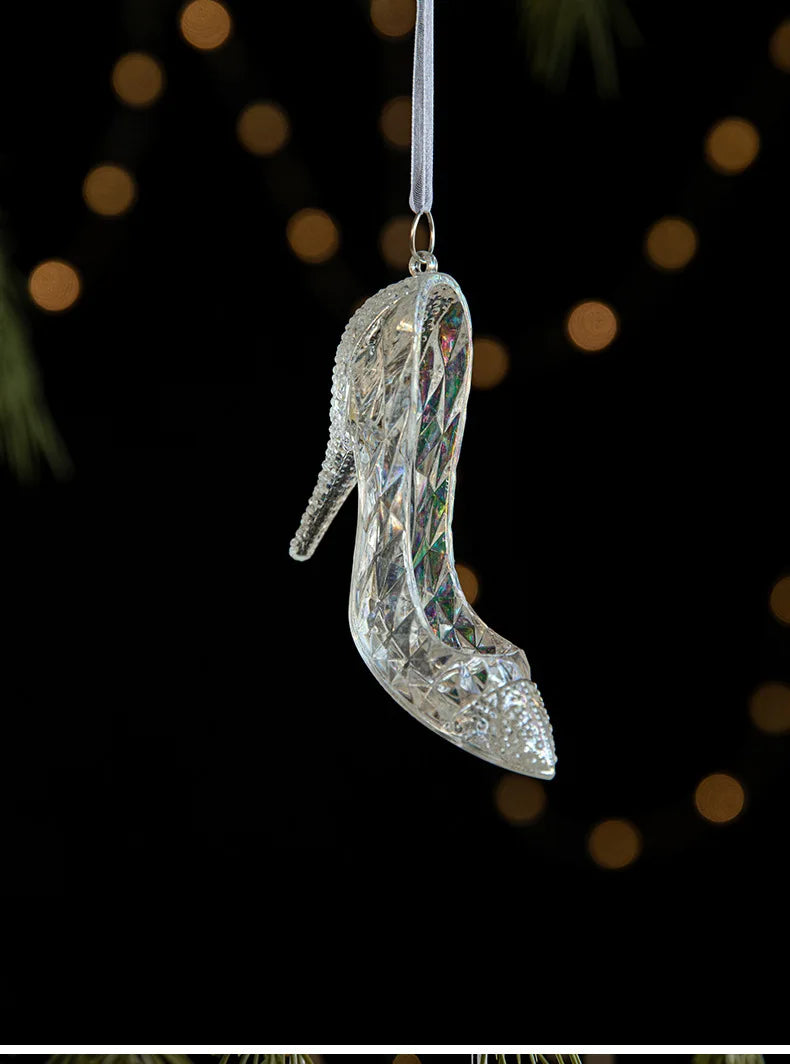 Acrylic Snowflake & Reindeer Christmas Pendant