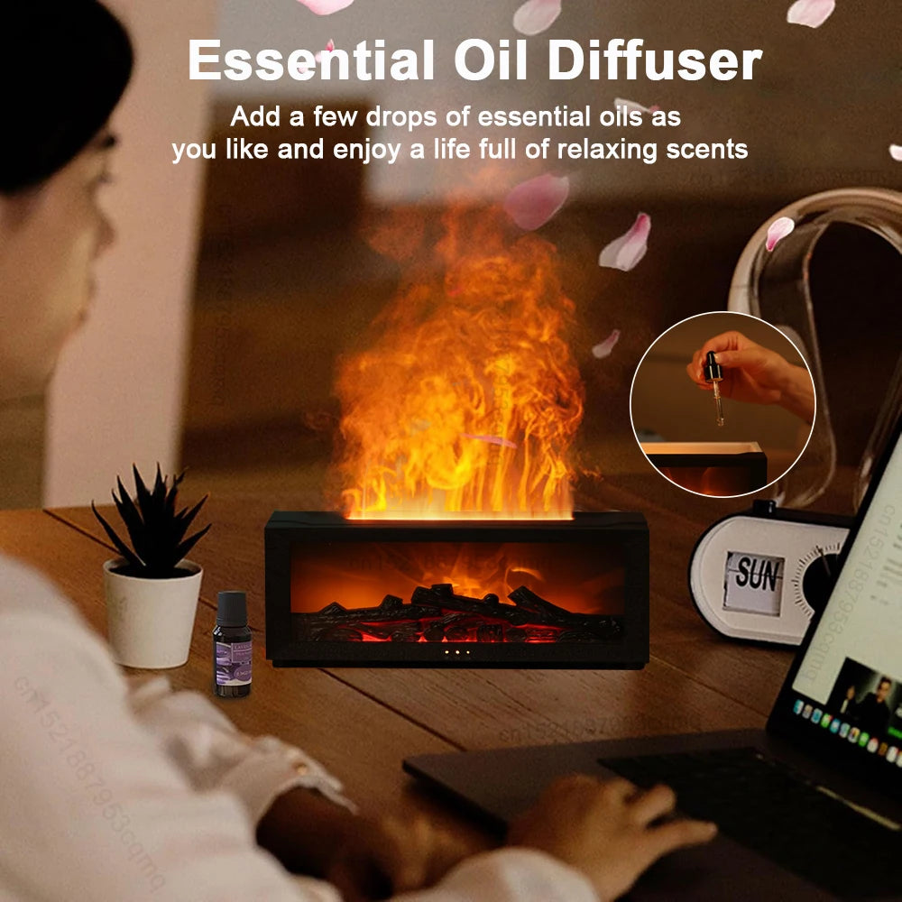 Essential Oil Humidifier Flame with Remote