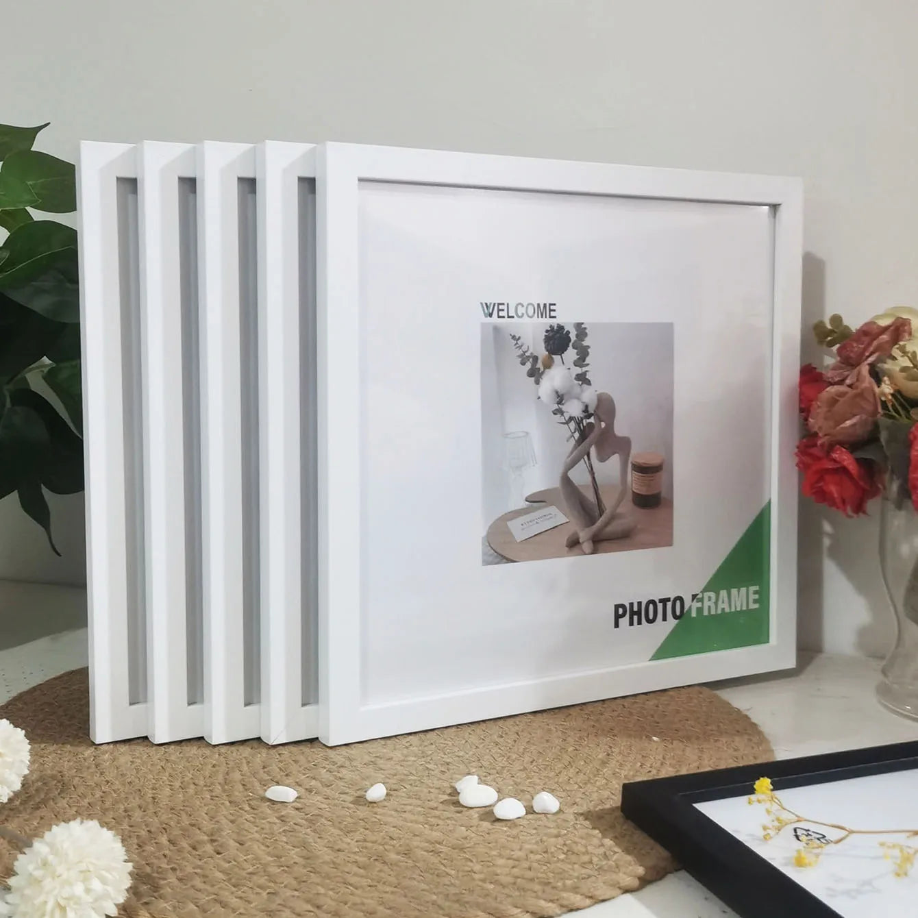 5PCS Square Wooden Photo Frame Set