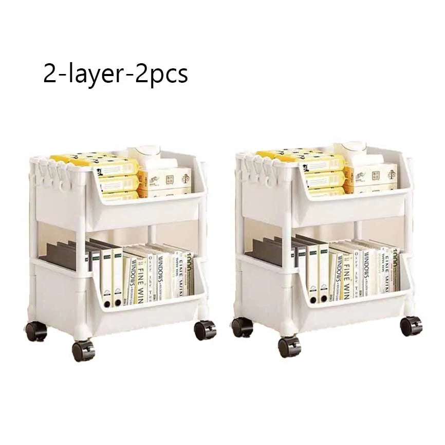 Plastic Rolling Utility Cart with Handle