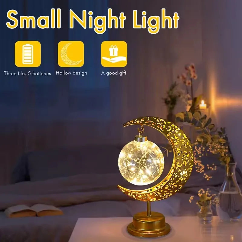 Golden Moon Star Night Light