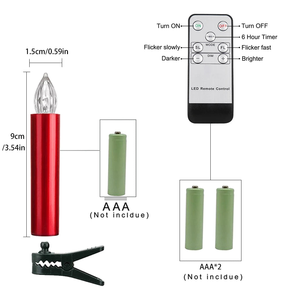 LED Flickering Window Candle