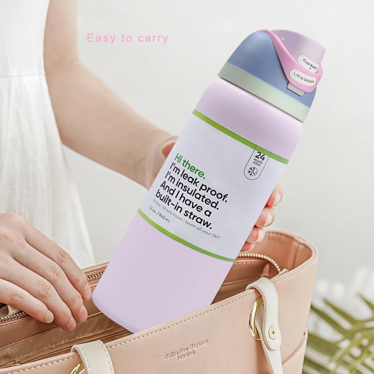 Owala Pink 32oz FreeSip Water Bottle
