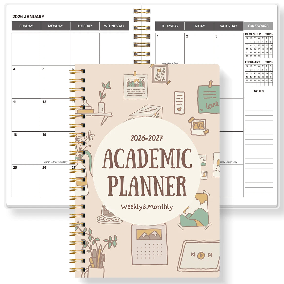 A5 2026–2027 Academic Planner Weekly & Monthly