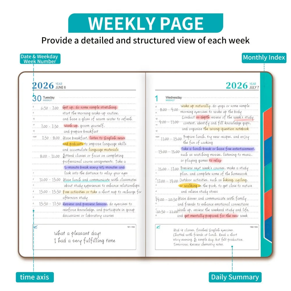 2026 Self-Discipline Planner Book