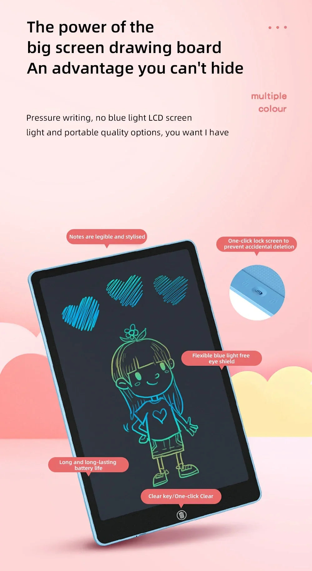 Kids & Students writing tablet: