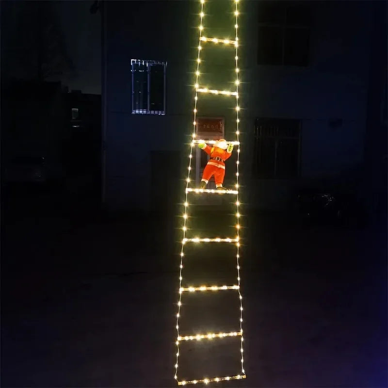 Santa Climbing Ladder Light