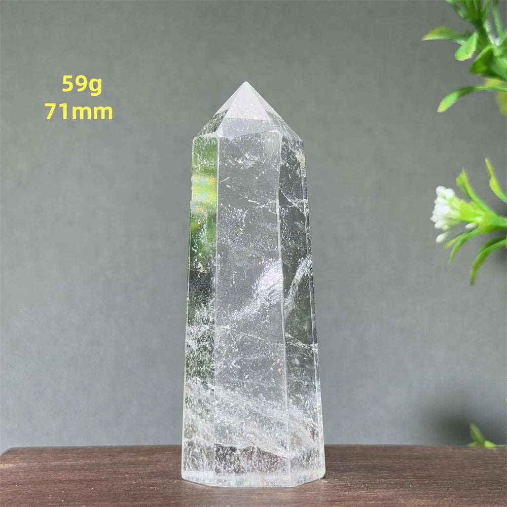 Natural Clear Quartz Crystal Obelisk