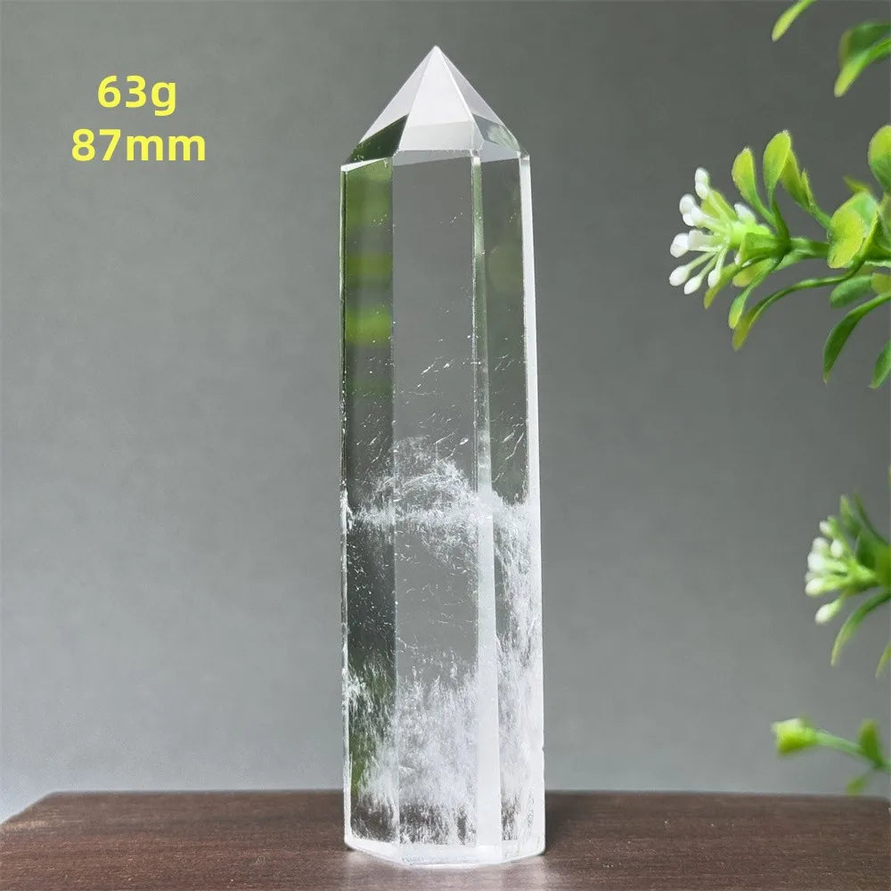 Natural Clear Quartz Crystal Obelisk