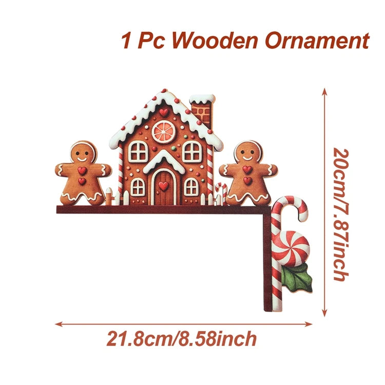 Merry Christmas Wooden Door Frame Ornament