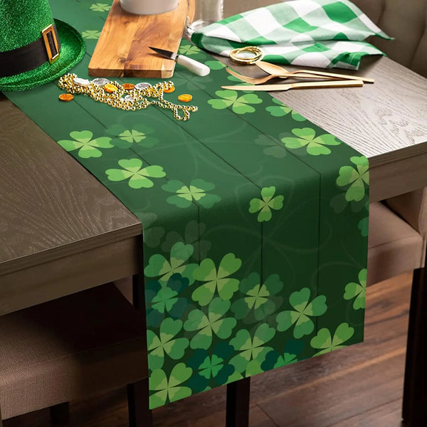St. Patrick's Day Lucky Clover Table Runner