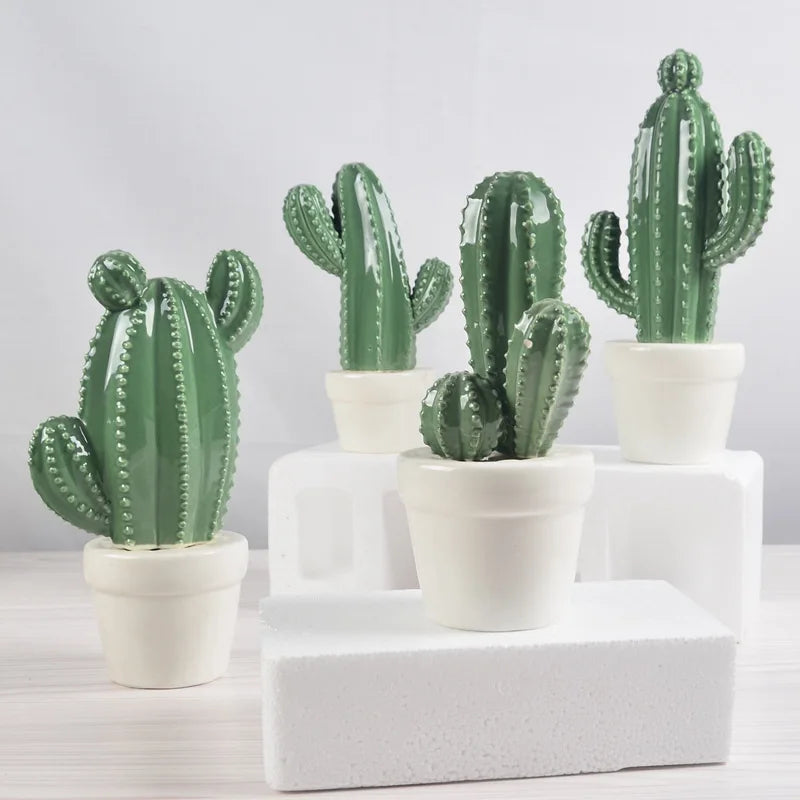 Ceramic Cactus Multi-Potted Decor