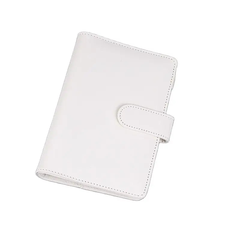 Macaron PU Leather Binder – A5/A6 DIY Planner Cover for School & Office