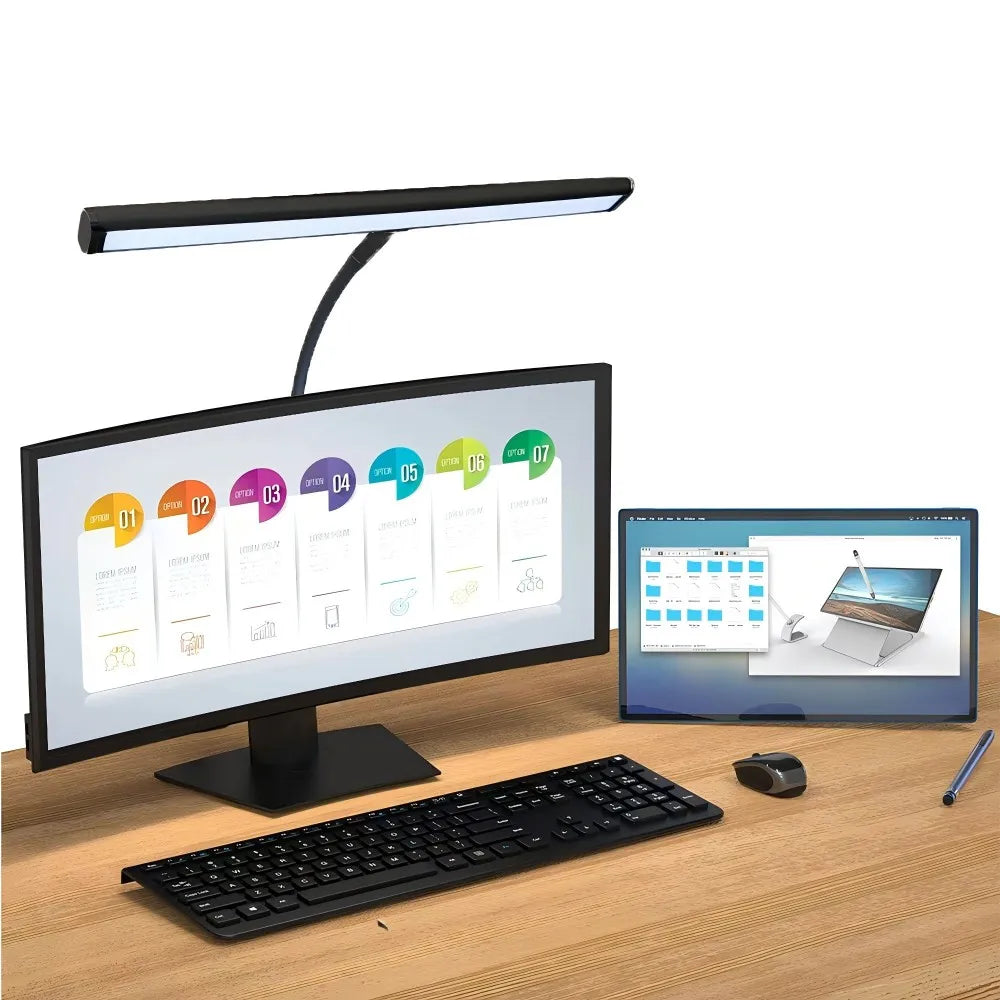 24W Ultra Bright LED Desk Lamp with Clamp