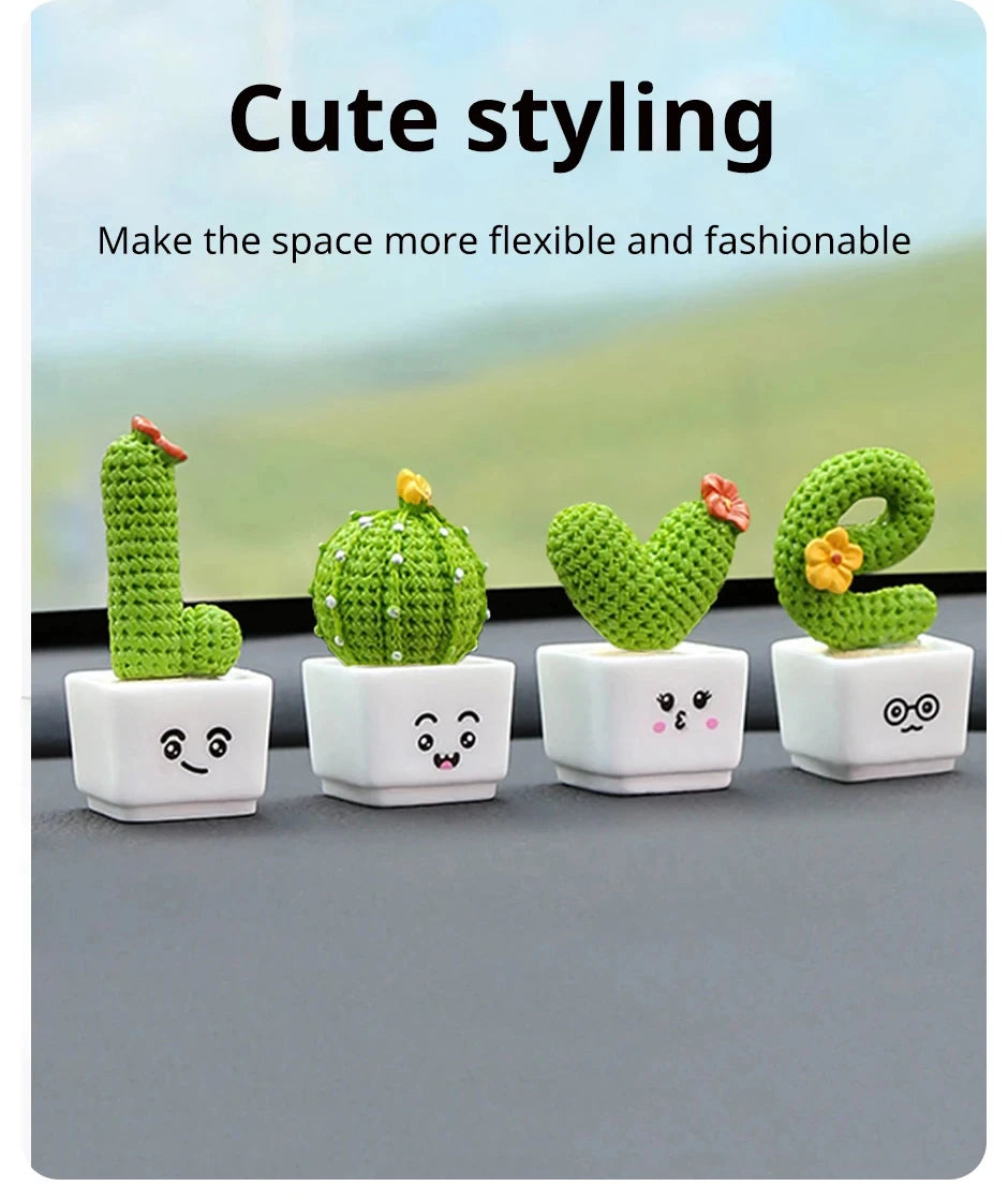 Mini Artificial Succulent Set – 4-Piece Faux Plants for Table or Decor