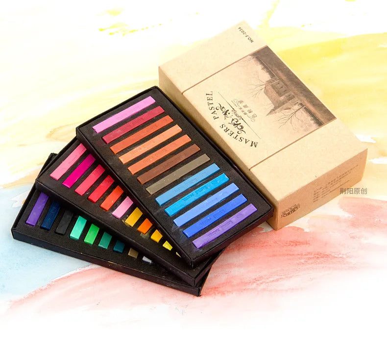 Soft Dry Pastel Chalk Crayons Set: