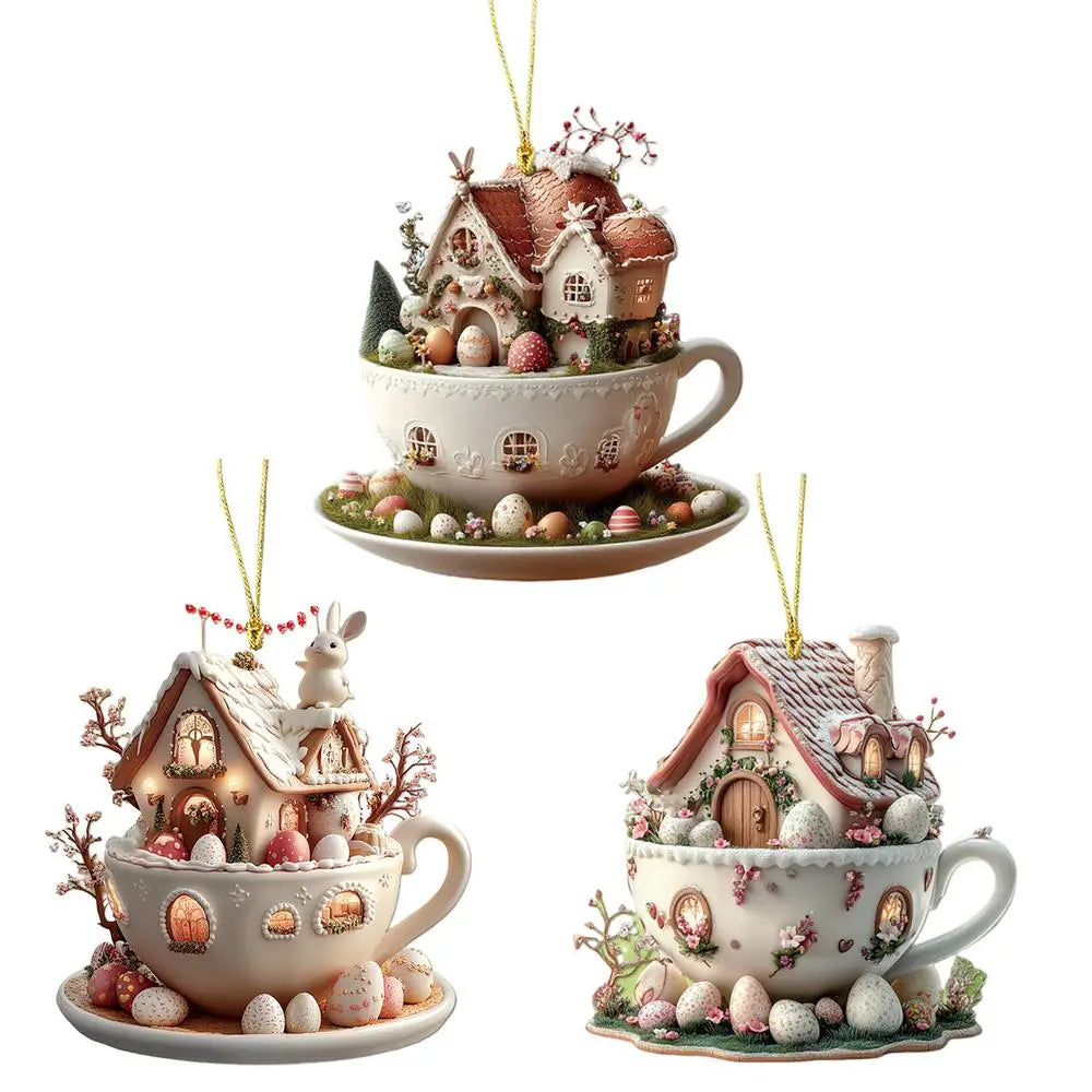 Christmas Coffee Cup Ornaments