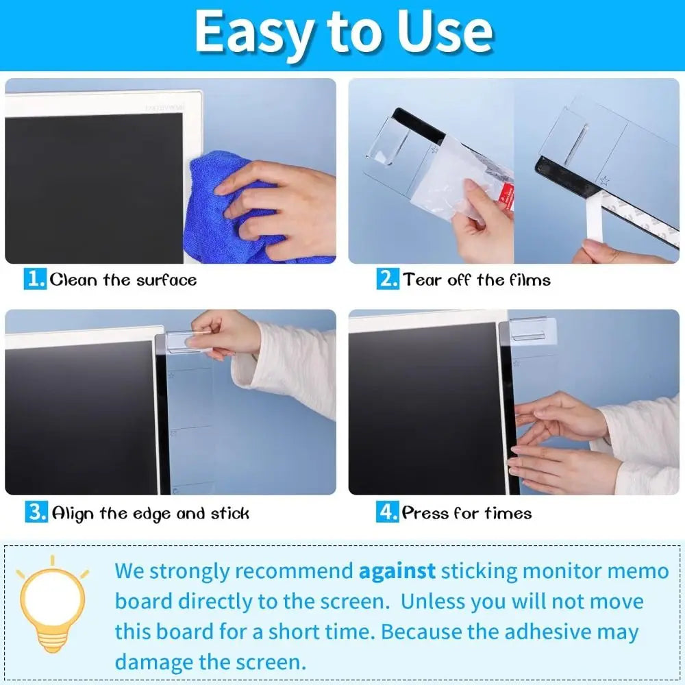 Transparent Monitor Memo Board