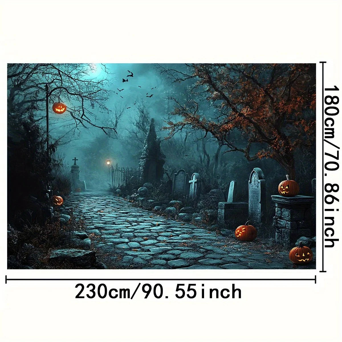 Halloween Cemetery Tapestry