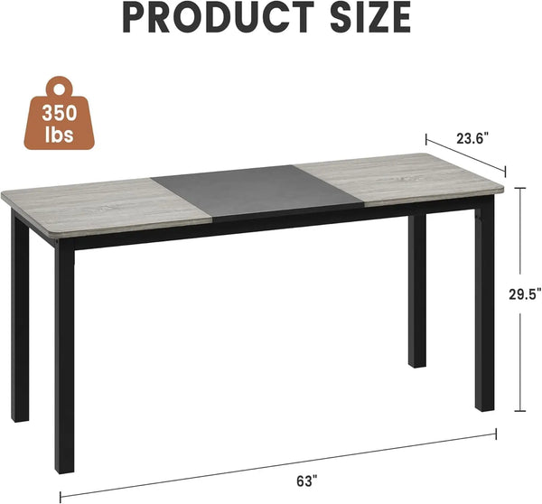 Black Metal Frame Computer & Writing Desk
