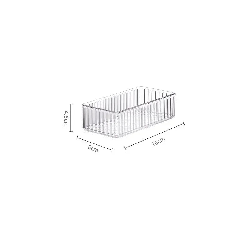 Clear Desk Organizer Box – Stackable Plastic Storage Drawer