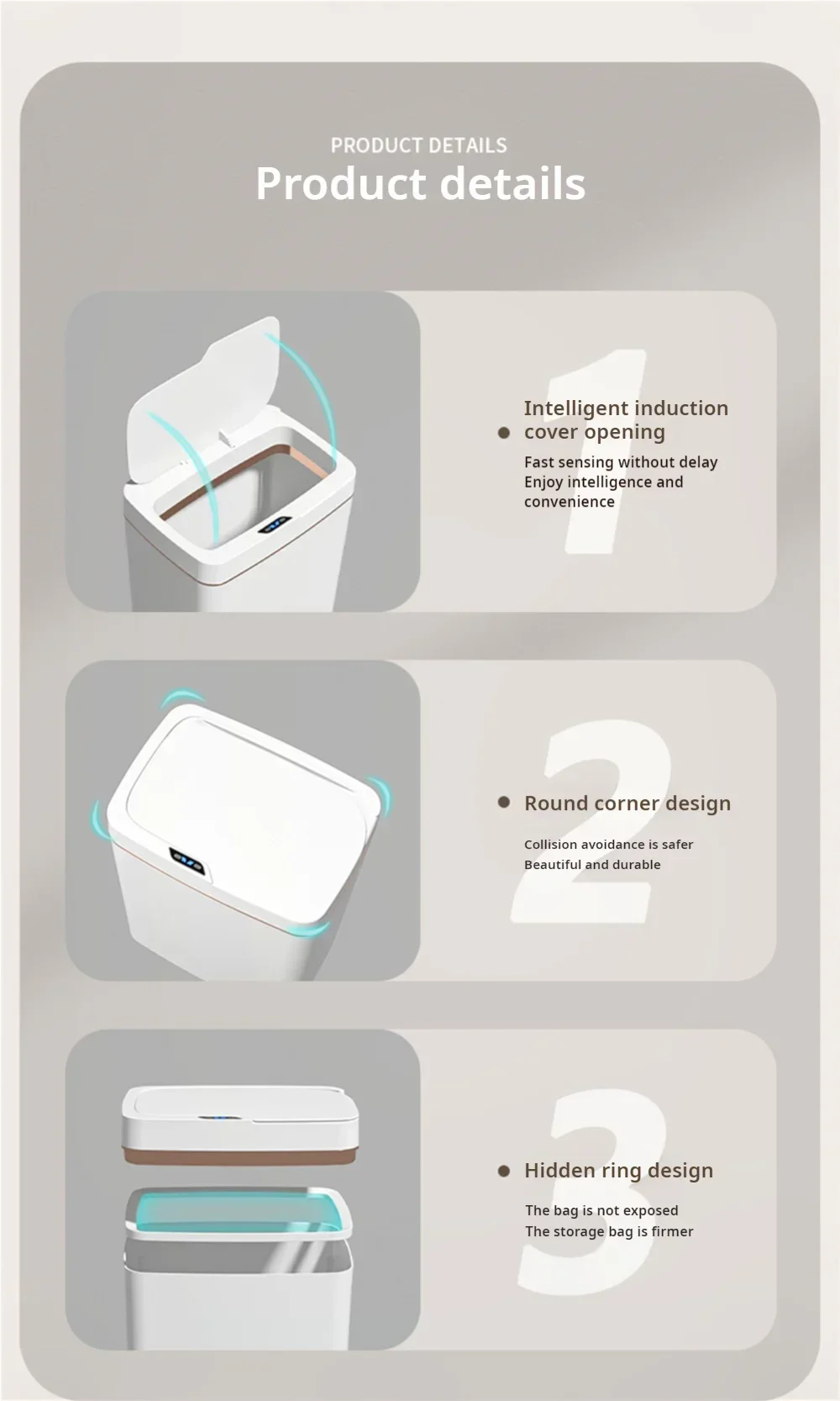 15L Smart Sensor Trash Can