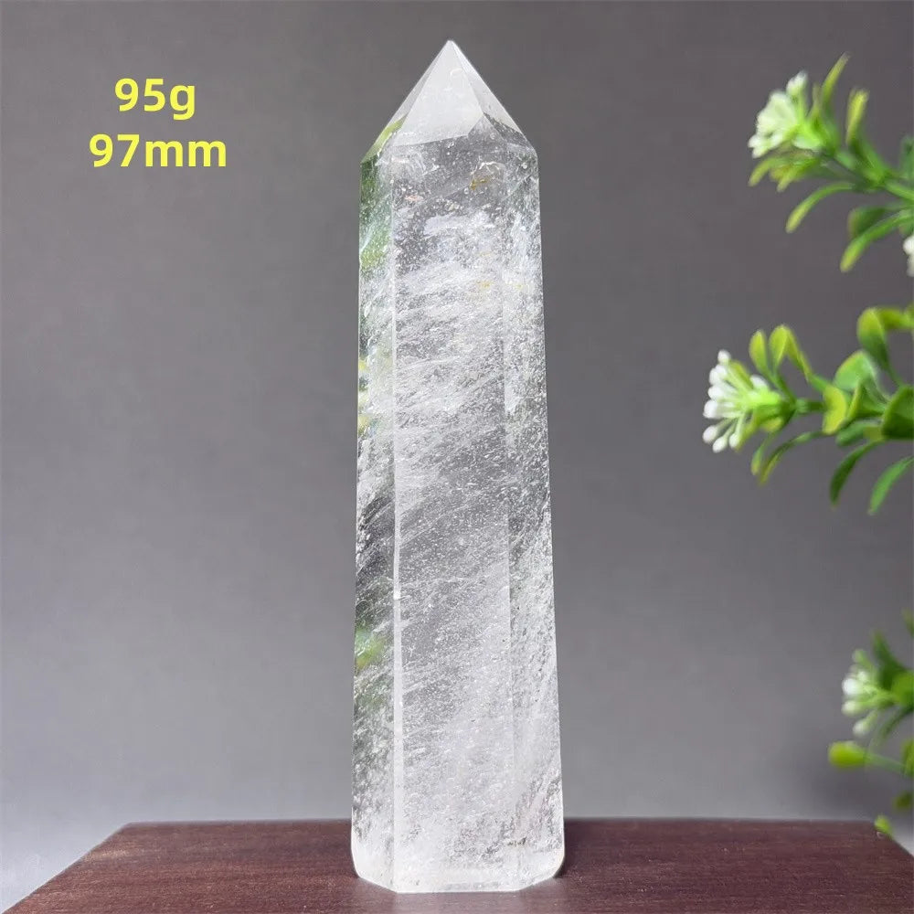 Natural Clear Quartz Crystal Obelisk