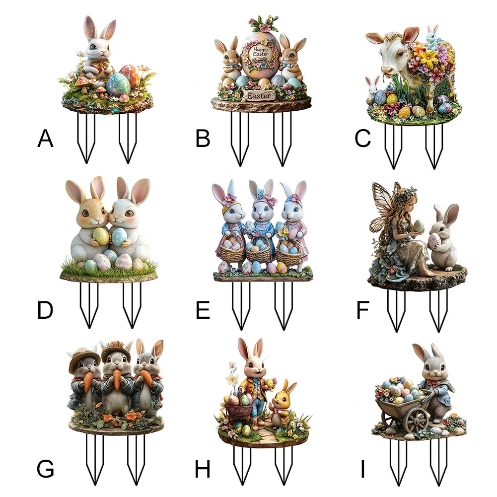 Easter Acrylic Garden Sign