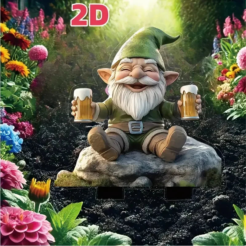 Elderly Beer Drinker Garden Statue – Lawn Decoration