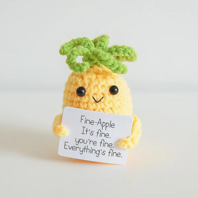 Positive Crochet Doll with Affirmation Card